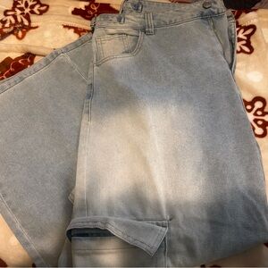 Stylish Light Blue Women's Flare Jeans